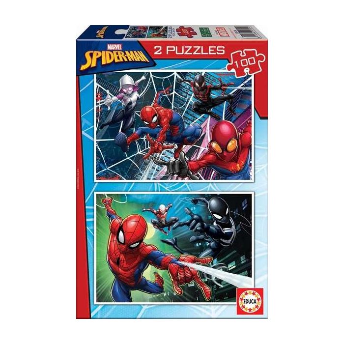 Puzzle 2x100 piezas spiderman