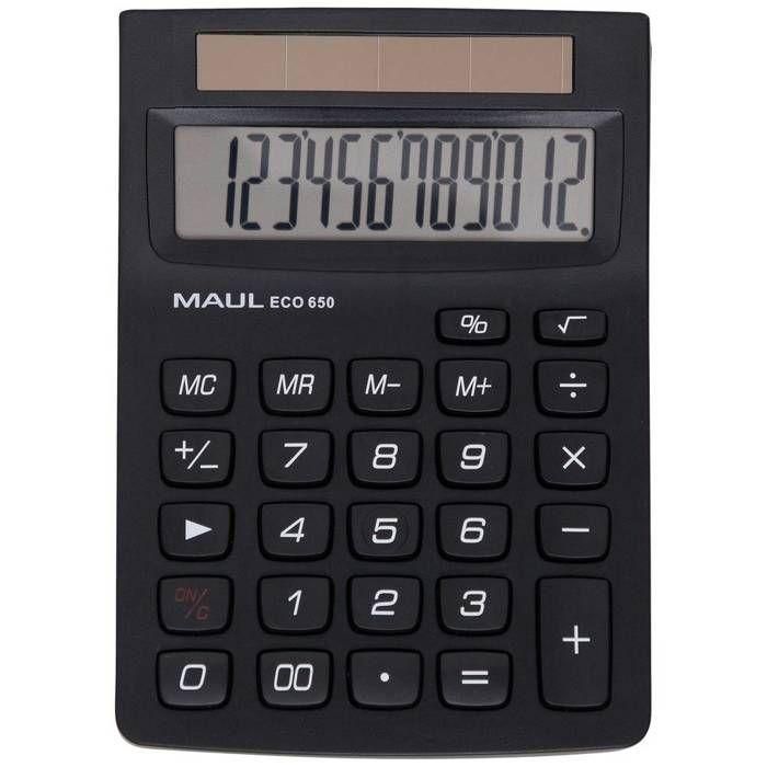 Maul ECO 650 Calculadora de escritorio, 12 dígitos, Negra