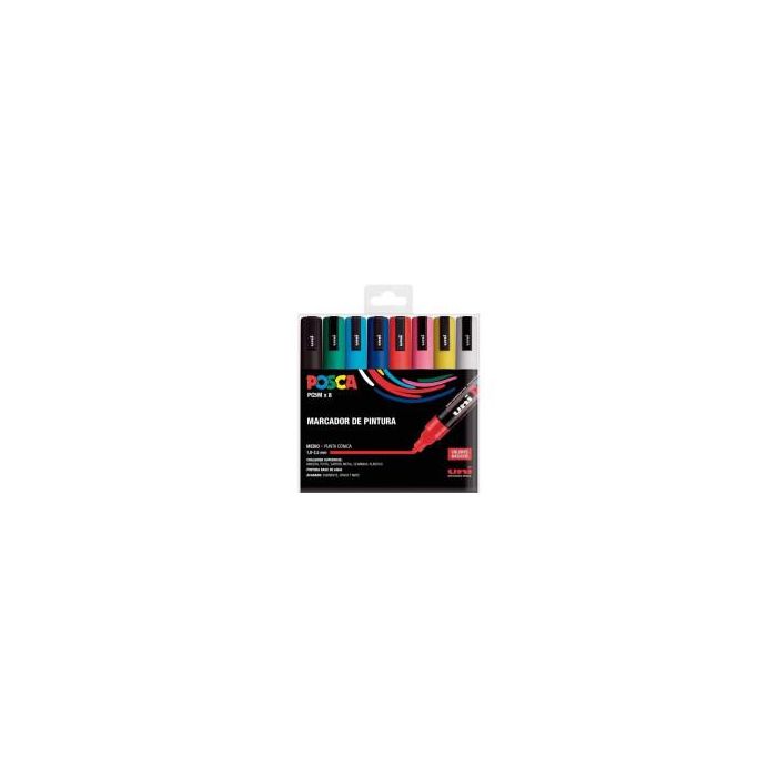 Posca Estuche Basic Marcador Pc-5M-8C Surtido -8U-