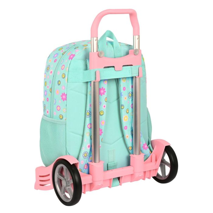 Mochila Escolar con Ruedas Smiley Summer fun Turquesa 32 x 43 x 14 cm 2 Mochila Escolar con Ruedas Smiley Summer fun Turquesa 32 x 43 x 14 cm 2