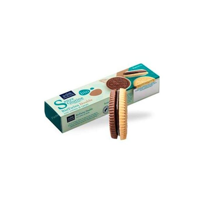 SOTTOLESTELLE Galleta Biotwins Doble Crema Cacao Bio Sin Gluten 125 Gr