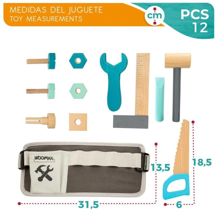 Herramientas de juguete Woomax 12 Piezas 31 x 14 x 2,5 cm 6 Unidades 2 Herramientas de juguete Woomax 12 Piezas 31 x 14 x 2,5 cm 6 Unidades 2