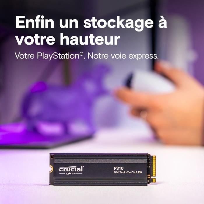 CRUCIAL - P310 - SSD interno - 4 TB - PCIe Gen4 NVMe M.2 - Con disipador - Velocidad de lectura hasta 7100 MB/s - CT4000P310SSD5 5 CRUCIAL - P310 - SSD interno - 4 TB - PCIe Gen4 NVMe M.2 - Con disipador - Velocidad de lectura hasta 7100 MB/s - CT4000P310SSD5 5
