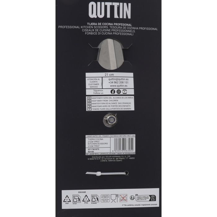 Tijera de Cocina Pro 21 cm - Inde (6 Unidades) 2 Tijera de Cocina Pro 21 cm - Inde (6 Unidades) 2