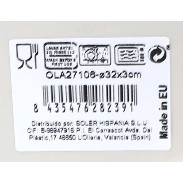 Fuente Redonda Olaf Nordic Brillo 32 cm - Inde (6 Unidades) 1 Fuente Redonda Olaf Nordic Brillo 32 cm - Inde (6 Unidades) 1