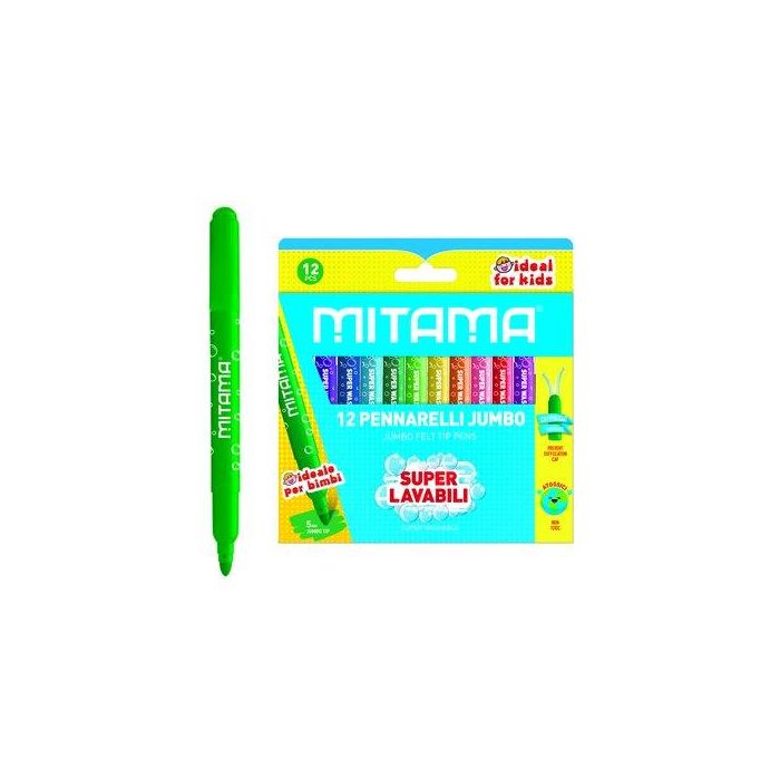 Rotulador Fibra Mitama Jumbo Estuche De 12