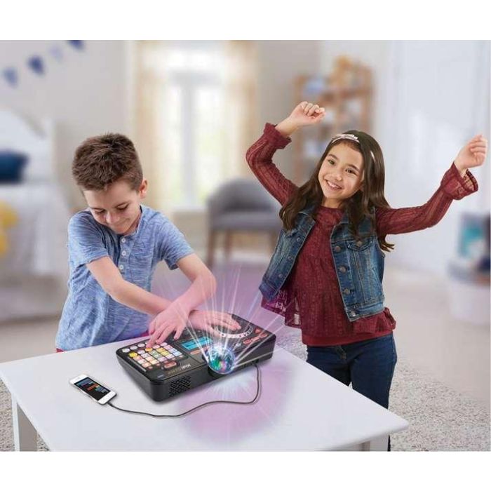 Mesa de mezclas kidi dj mix con luces, sonidos y un disco giratorio para hacer scratch ¡graba tus propias mezclas!23,5x36,5x9,2 cm 2 Mesa de mezclas kidi dj mix con luces, sonidos y un disco giratorio para hacer scratch ¡graba tus propias mezclas!23,5x36,5x9,2 cm 2