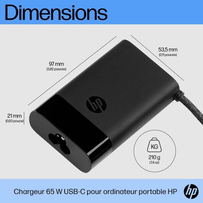 HP Cargador Portátil USB-C 65W 3 HP Cargador Portátil USB-C 65W 3