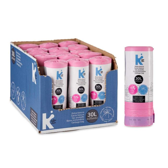Bolsa Basura Autocierre Perfumada 30L 20Uds Rosa Arte Regal - 55x55 cm (15 Unidades) 2 Bolsa Basura Autocierre Perfumada 30L 20Uds Rosa Arte Regal - 55x55 cm (15 Unidades) 2
