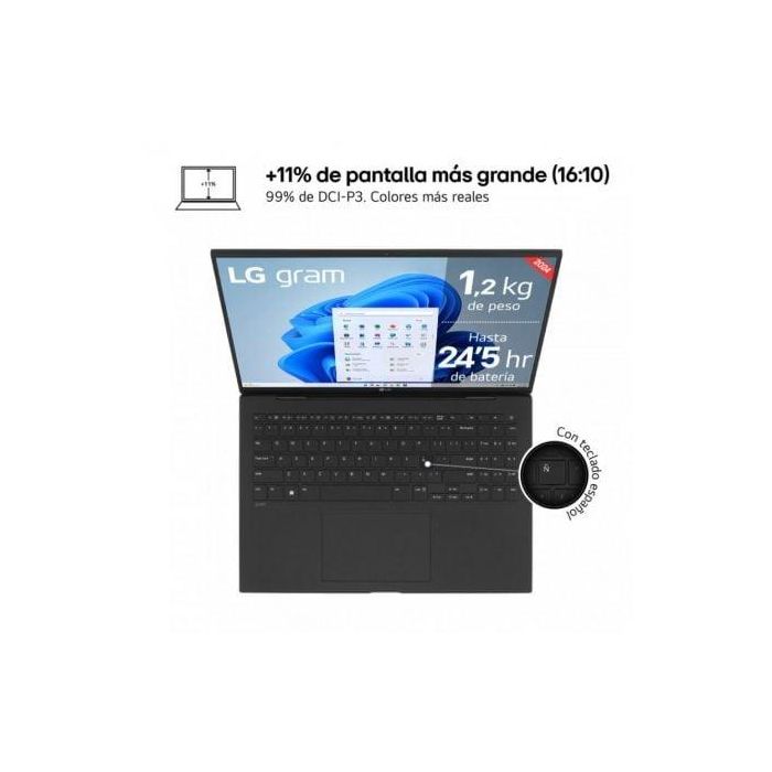 Portátil LG Gram Pro 16Z90SP-K.AD75B Intel Core Ultra 7-155H/ 32GB/ 512GB SSD/ 16"/ Win11 2