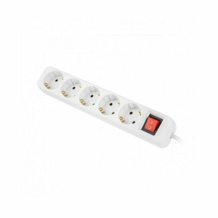 Lanberg PS1-05F-0300-W base múltiple 3 m 5 salidas AC Interior Blanco Lanberg PS1-05F-0300-W base múltiple 3 m 5 salidas AC Interior Blanco
