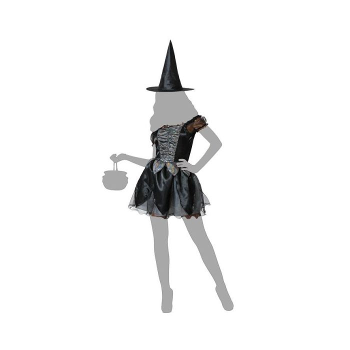Disfraz Bruja Pociones Mágicas Negro Gris Mujer XS-S 4 Disfraz Bruja Pociones Mágicas Negro Gris Mujer XS-S 4
