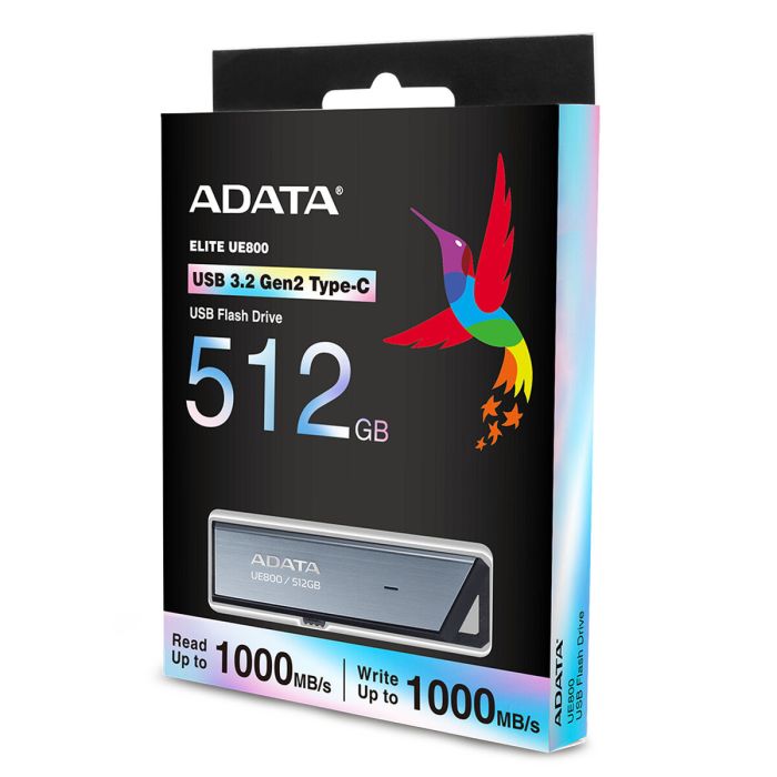 Memoria USB Adata AELI-UE800-512G-CSG 512 GB Negro Acero 1