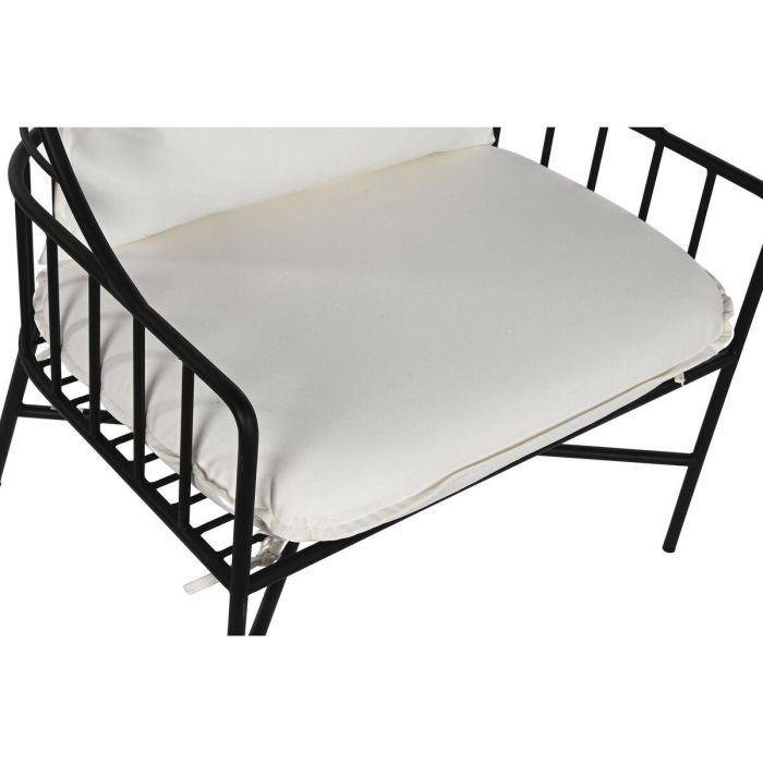 Butaca Home ESPRIT Blanco Negro Metal 70 x 68 x 79 cm 2