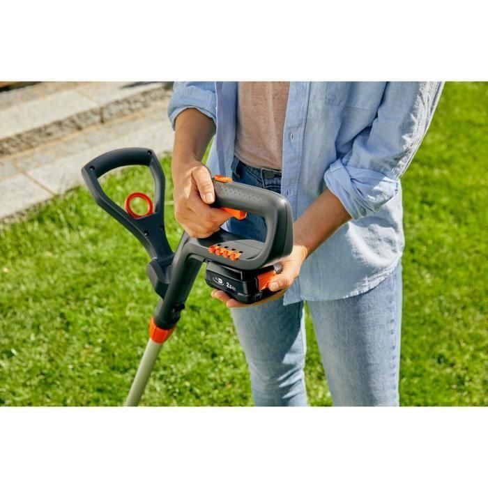 Gardena EasyCut 23 / 18V P4A Recortadora de Hilo a Batería 18V 2.0Ah con Cargador, 23 cm Corte, Mango Telescópico y 7 Cuchillas 3