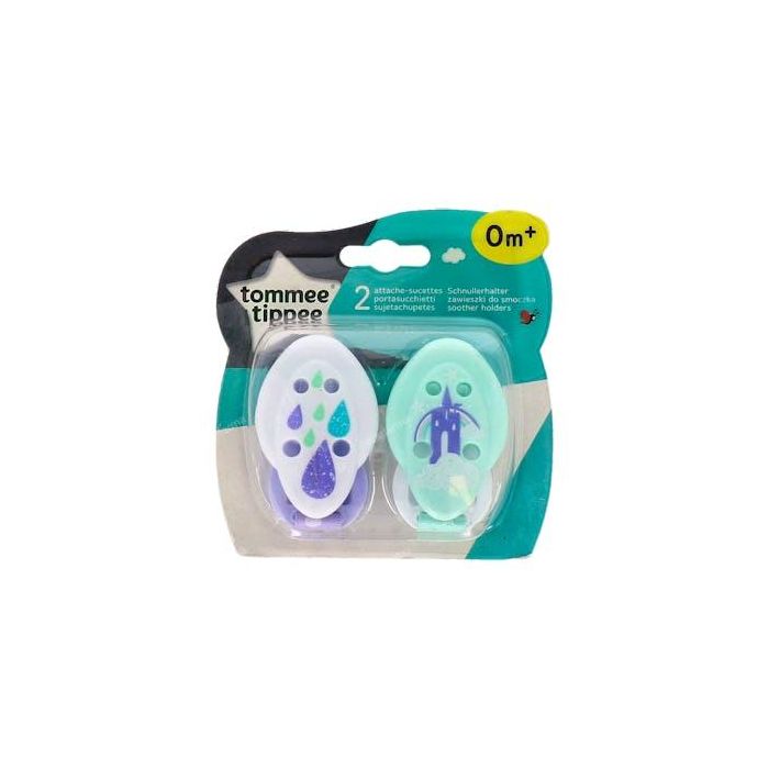 Tommee Tippee Broche Sujeta Chupete Clip C/ Cinta +0 M 2 Un