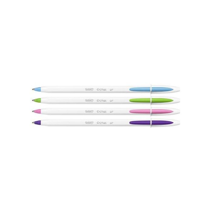 Boligrafo Bic Cristal Up 1.2 Mm Surtido Fun (Rosa,Morado,Turquesa,Verde Lima) 20 unidades