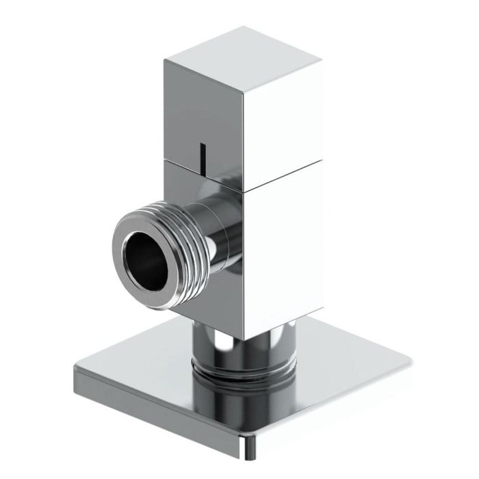 MT Válvula Escuadra Modelo Deco con Mando Cuadrado Silver Series, Antical, Cierre Cerámico, Acabado Cromado, Rosca Macho-Macho ½" x 3/8" MT Válvula Escuadra Modelo Deco con Mando Cuadrado Silver Series, Antical, Cierre Cerámico, Acabado Cromado, Rosca Macho-Macho ½" x 3/8"