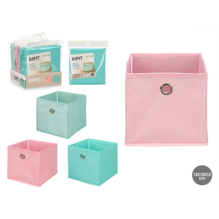 Caja Plegable Organizadora Kipit 15x15x15 cm - Rosa, Verde, Turquesa (24 Unidades) Caja Plegable Organizadora Kipit 15x15x15 cm - Rosa, Verde, Turquesa (24 Unidades)