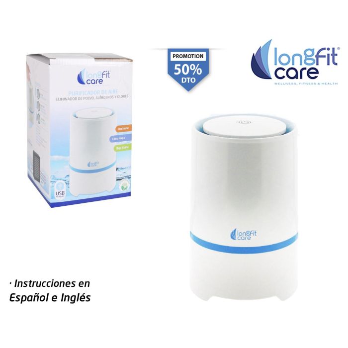 Purificador De Aire Longfit Care - Elimina impurezas, aire limpio (2 Unidades) Purificador De Aire Longfit Care - Elimina impurezas, aire limpio (2 Unidades)