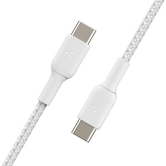 Cable USB-C Belkin CAB004BT2MWH2PK Blanco 2 m (2 Unidades) 1 Cable USB-C Belkin CAB004BT2MWH2PK Blanco 2 m (2 Unidades) 1