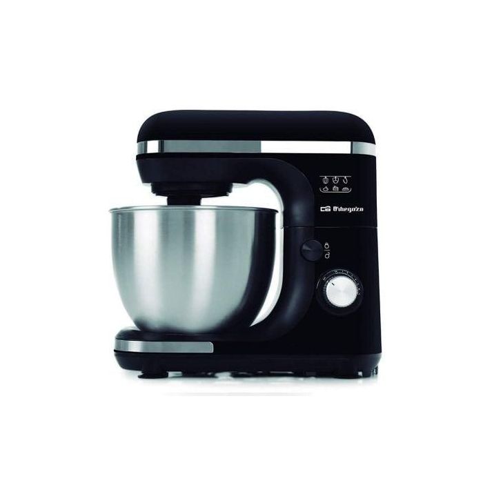 BATIDORA AMASADORA ORBEGOZO AM 6000 - 600W - 7 VELOCIDADES - BOL ACERO INOX. 5.5L - ACCESORIOS PARA AMASAR, MEZCLAR Y BATIR