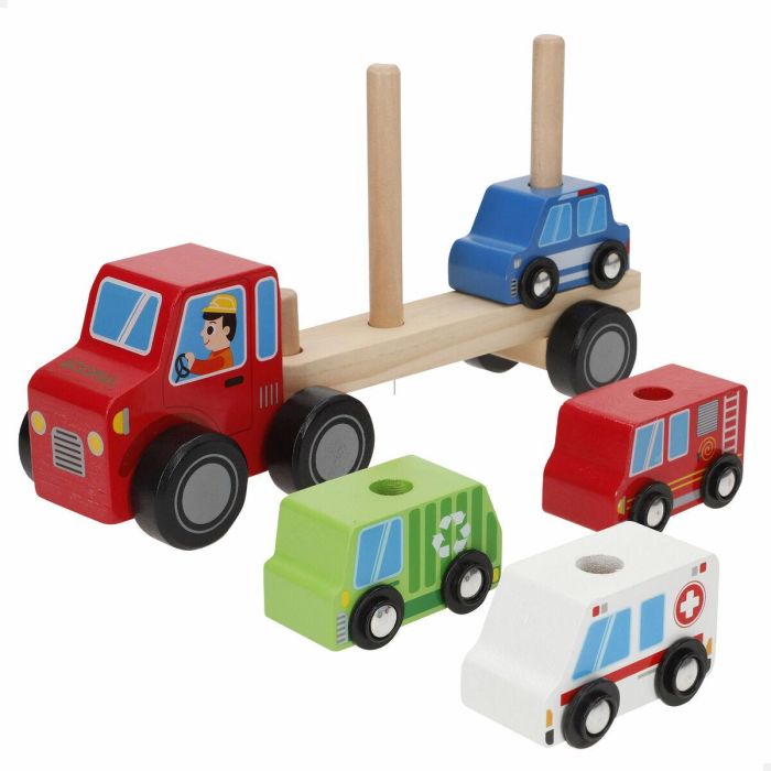 Camión Portavehículos y Coches 25 x 13 x 6 cm (6 Unidades) 6 Camión Portavehículos y Coches 25 x 13 x 6 cm (6 Unidades) 6