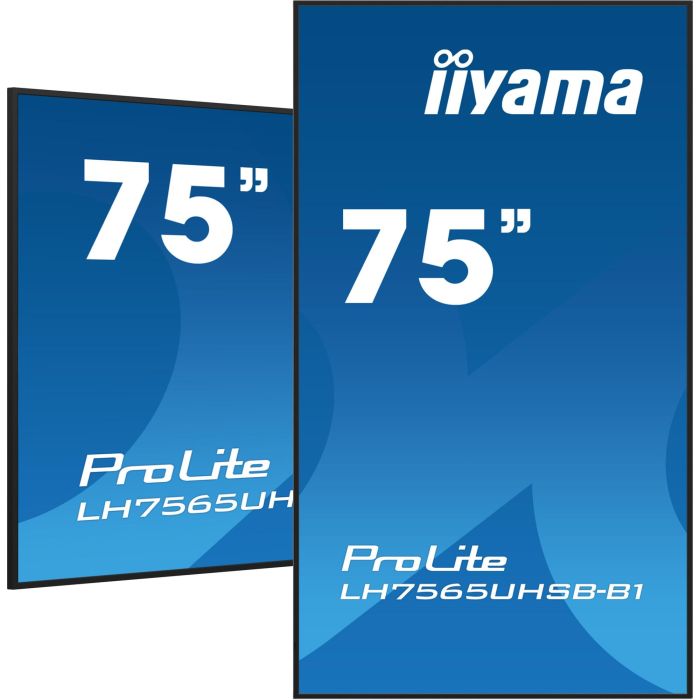iiyama LH7565UHSB-B1 Monitor Táctil 75" 4K UHD IPS 3840x2160 60Hz 8ms 24/7 Negro 0 iiyama LH7565UHSB-B1 Monitor Táctil 75" 4K UHD IPS 3840x2160 60Hz 8ms 24/7 Negro 0