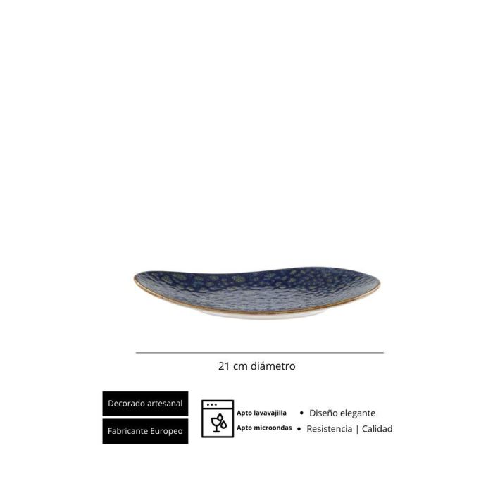 Moon Blue Plato Oval 21X12X3 Cm (6 Unidades) 1 Moon Blue Plato Oval 21X12X3 Cm (6 Unidades) 1