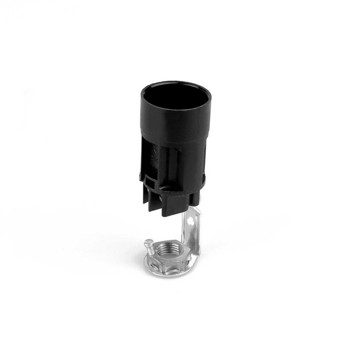 Arditi Portalámparas vela E14 con soporte, color negro, Ø23,5 x 41,5 cm