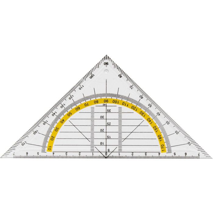 Escuadra Liderpapel Geometria 16 cm Plastico Cristal 4