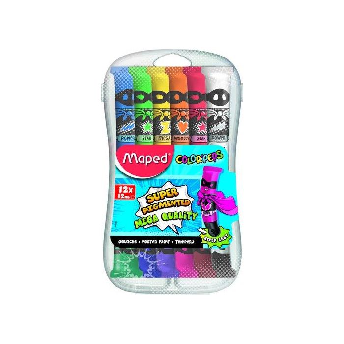Tempera Maped 12 Ml (Tubo) Estuche De 12