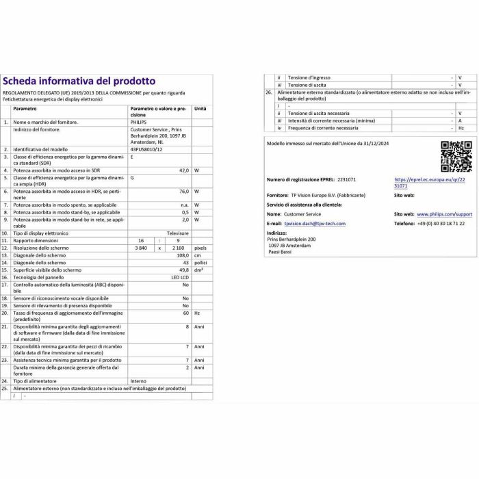 Smart TV Philips 43PUS8010/12 43" 4K Ultra HD LED HDR 1