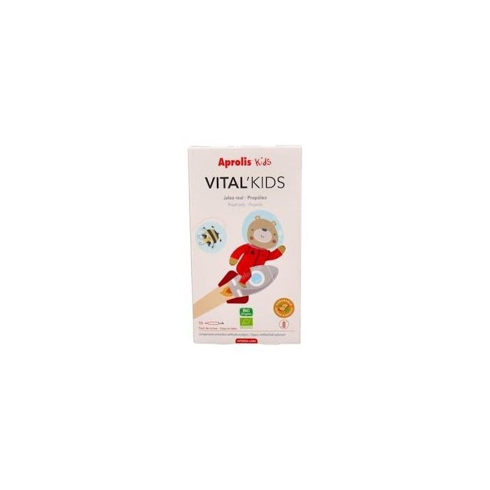 APROLIS Vital Kids Vitalidad y Defensa Suplemento con Jalea Real y Propóleo, 10 Ampollas