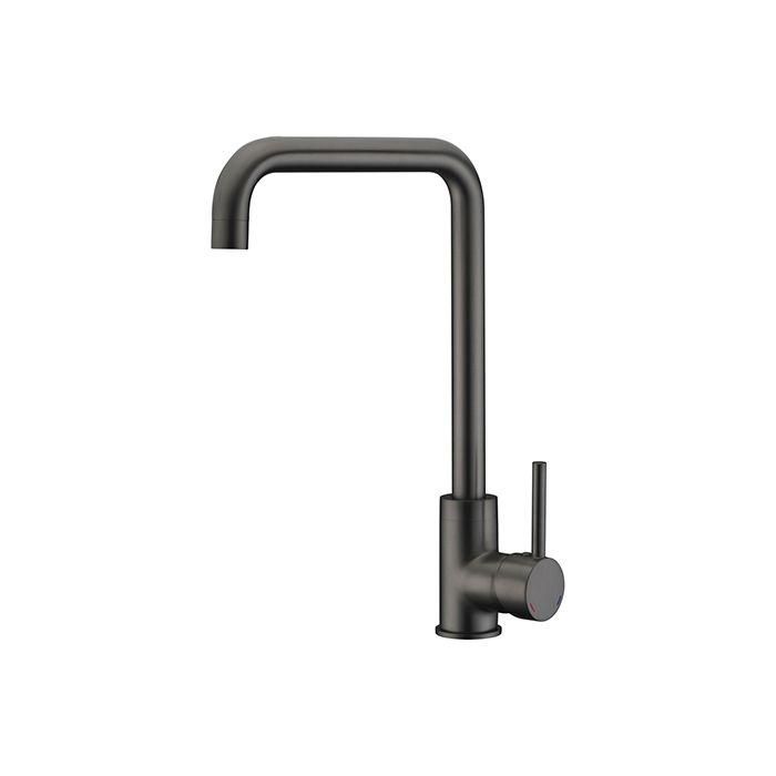 ROUSSEAU Grifo Cocina Mezclador Fregadero Kiloo, Estilo Moderno, Sin Ducha de Mano, Ahorro Agua, Cuerpo Latón, Gris Grafito 0 ROUSSEAU Grifo Cocina Mezclador Fregadero Kiloo, Estilo Moderno, Sin Ducha de Mano, Ahorro Agua, Cuerpo Latón, Gris Grafito 0