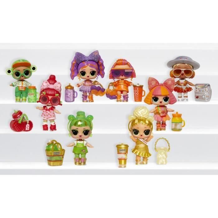 LOL Surprise Loves Mini Sweets X Haribo PDQ - Muñeca 7,5 cm + accesorios - Formato dispensador de caramelos 1