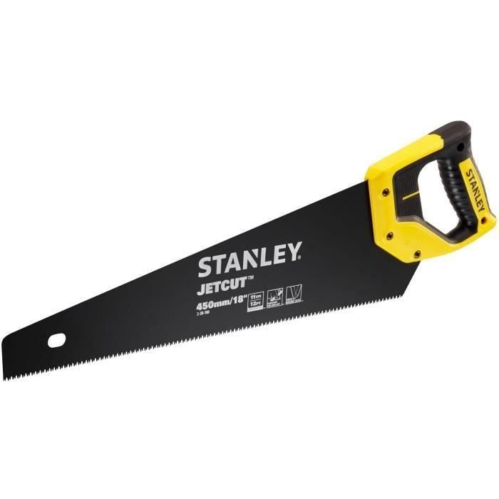Stanley Sierra de Mano JetCut 450mm con Dientes Tratamiento Duro Point 2x para Mejor Penetración y Longevidad Hoja Acero Sueco 0.85mm 0 Stanley Sierra de Mano JetCut 450mm con Dientes Tratamiento Duro Point 2x para Mejor Penetración y Longevidad Hoja Acero Sueco 0.85mm 0