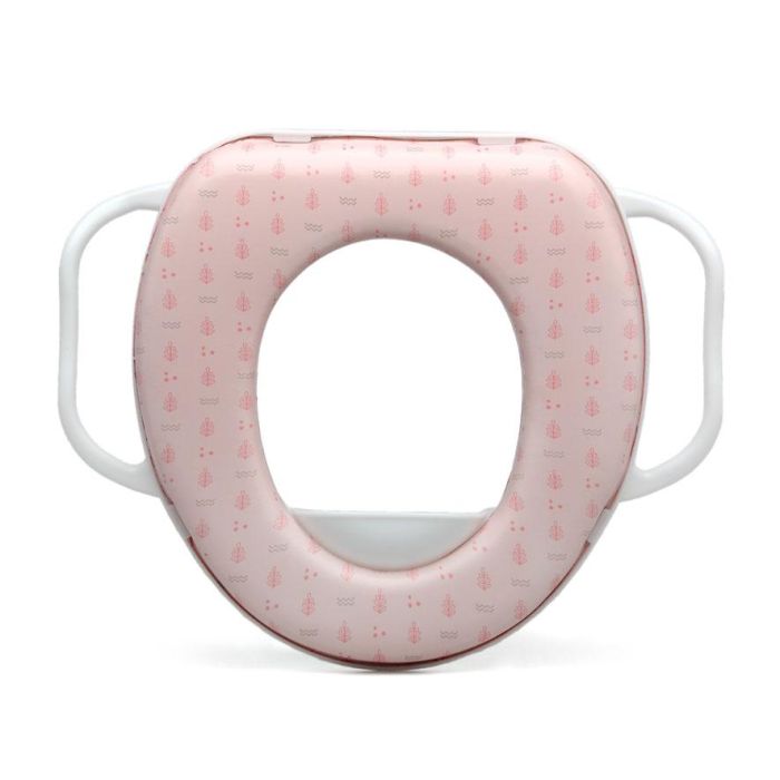 KioKids Petits Moments Reductor WC Rosa con Asas y Protector de Salpicaduras para Niños +12 Meses 1