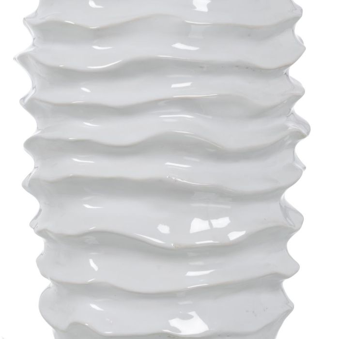 Jarrón Blanco Cerámica Decoración 18,50 X 18 X 27,50 cm