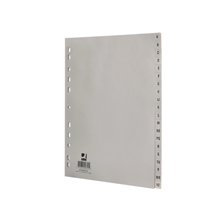 Q-connect Separador Alfabético Plástico A-Z DIN A4 Multitaladro 2