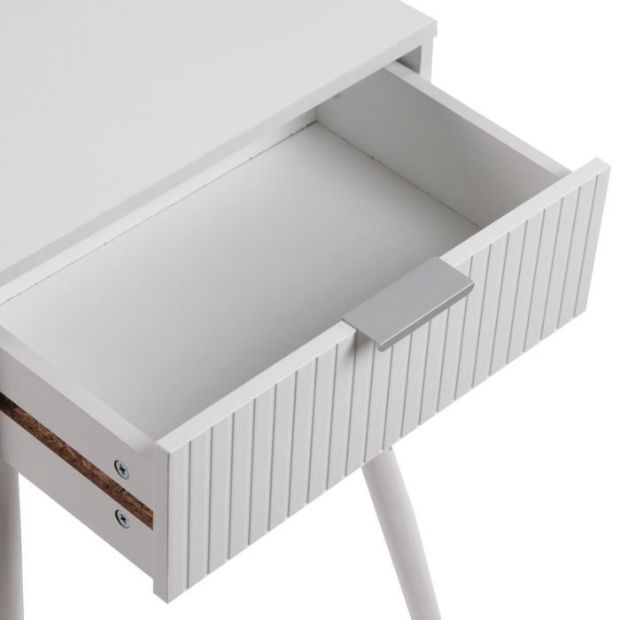 Mesita De Noche Nolan Blanca Versa 30X59CM (2 Unidades) 2 Mesita De Noche Nolan Blanca Versa 30X59CM (2 Unidades) 2
