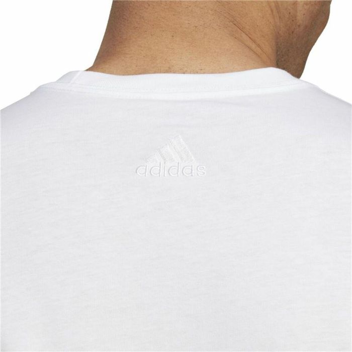 Camiseta de Manga Corta Hombre Adidas Essentials Blanco 1 Camiseta de Manga Corta Hombre Adidas Essentials Blanco 1