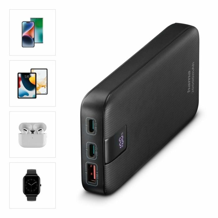 Batería para Portátil Hama 00201719 Antracita 20000 mAh 3 Batería para Portátil Hama 00201719 Antracita 20000 mAh 3