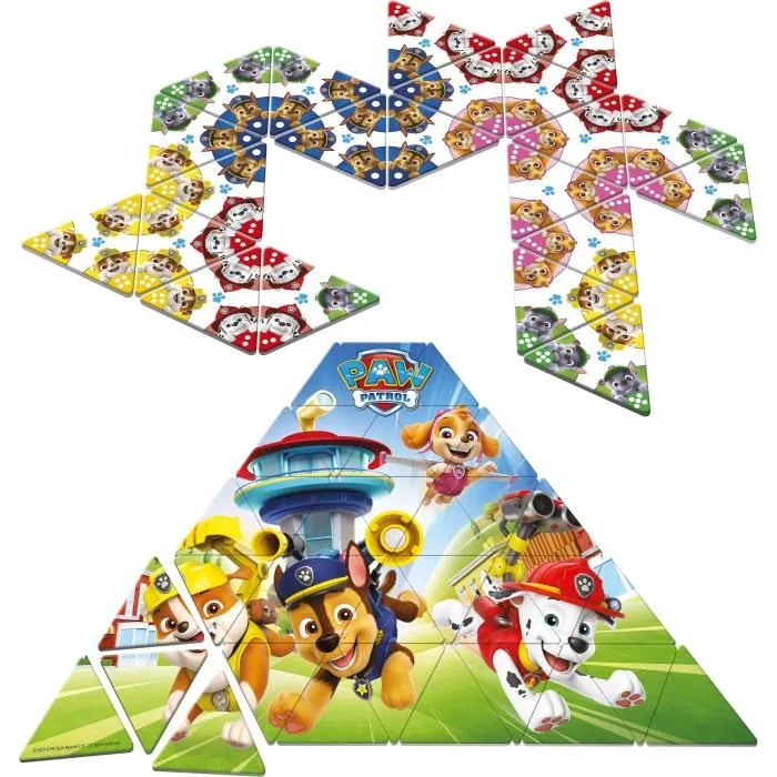 Goliath GOL8720077316508 Paw Patrol Junior Triominos Juego de Mesa Dominó Triangular para Niños de 3 Años 3