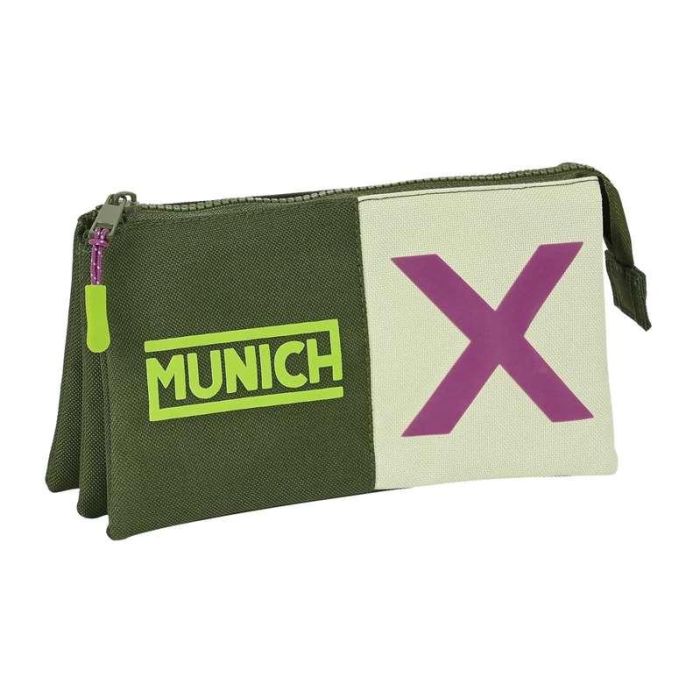 Portatodo Triple Munich Bright khaki Verde 22 x 12 x 3 cm Portatodo Triple Munich Bright khaki Verde 22 x 12 x 3 cm