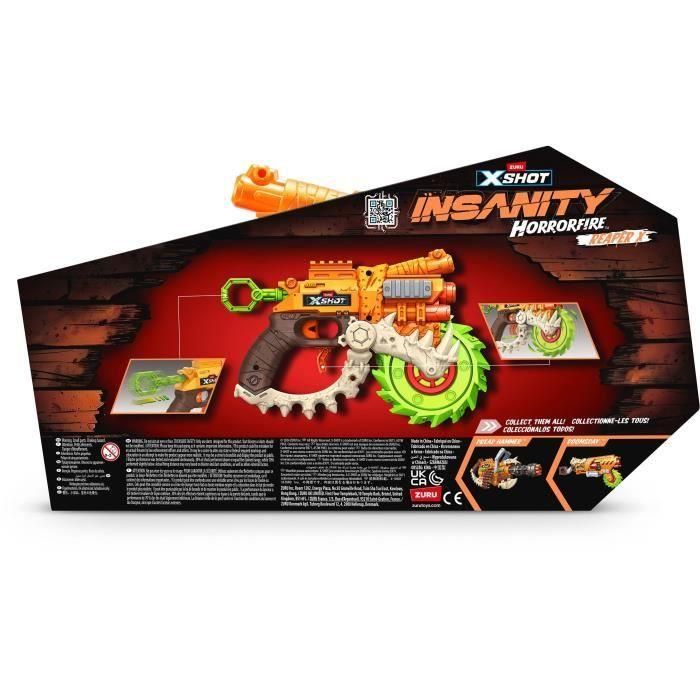 Zuru Insanity Horrorfire Reaper-X Pistola de Juguete, Incluye 8 Dardos, para Niños +8 Años 4 Zuru Insanity Horrorfire Reaper-X Pistola de Juguete, Incluye 8 Dardos, para Niños +8 Años 4