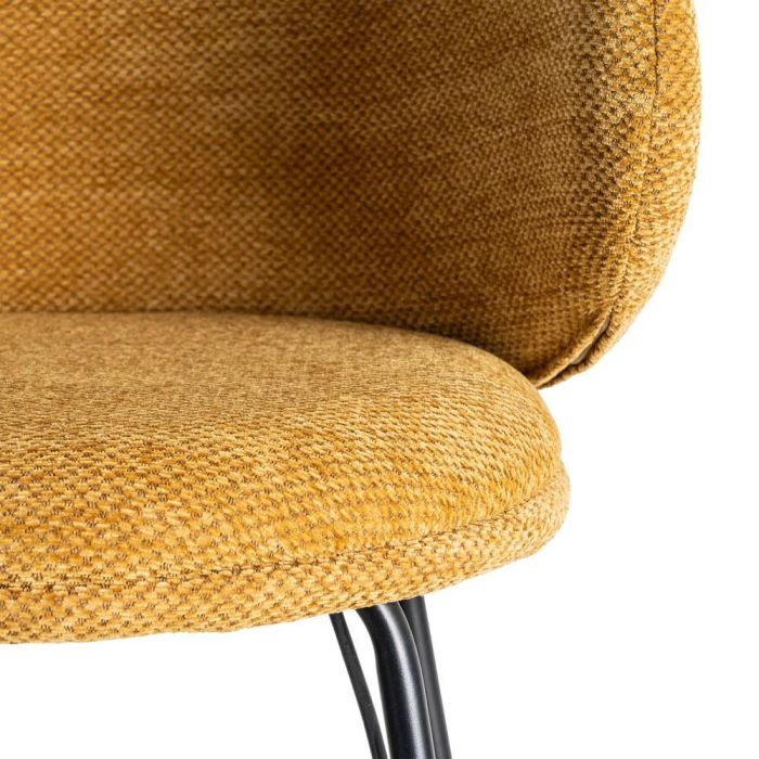Taburete Mostaza Tejido-Metal Salón 46,50 X 46,50 X 90 cm