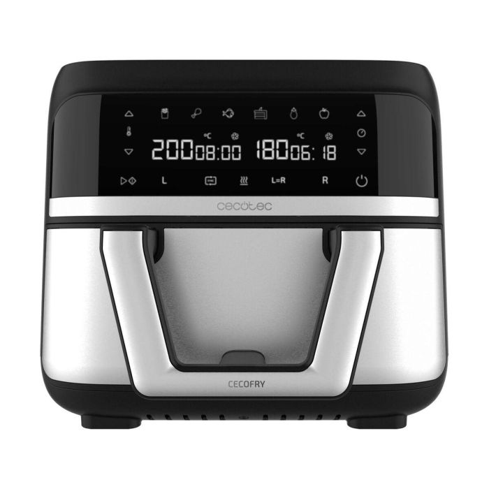 Cecotec Cecofry Dual 9000 Freidora de Aire Caliente 9L Doble Cubeta 2850W PerfectCook Digital Negro Acero Inoxidable 13