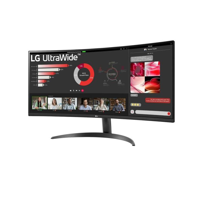 Monitor Profesional Ultrapanorámico Curvo LG 34WR50QK-B 34"/ WQHD/ Negro