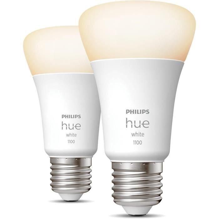 Philips Hue PHI8719514289192 Bombilla LED Conectada E27 White 75W Equivalente, 1100 Lumen, Bluetooth Compatible (2 Pack) 0 Philips Hue PHI8719514289192 Bombilla LED Conectada E27 White 75W Equivalente, 1100 Lumen, Bluetooth Compatible (2 Pack) 0